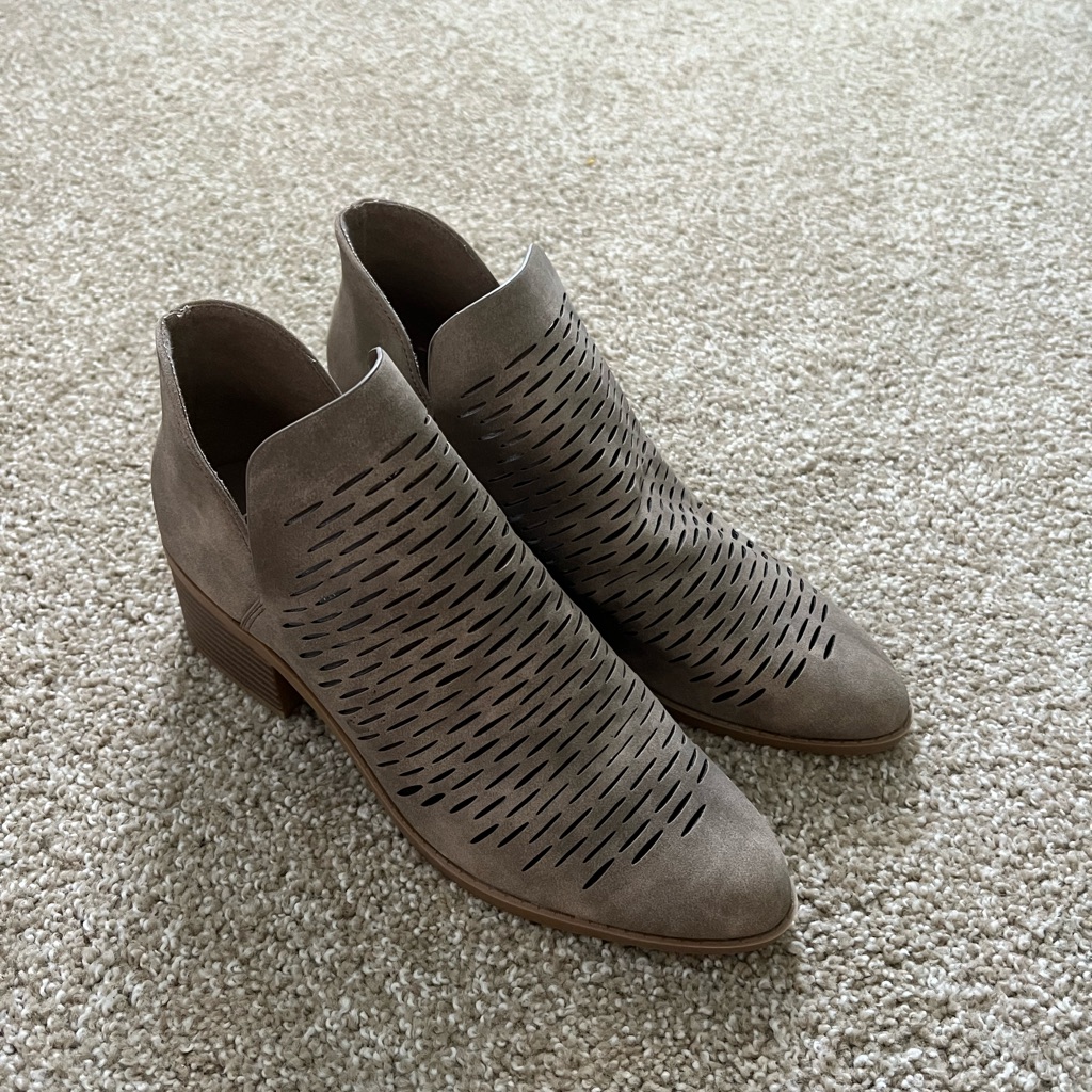 Gray Suede Mini Boot